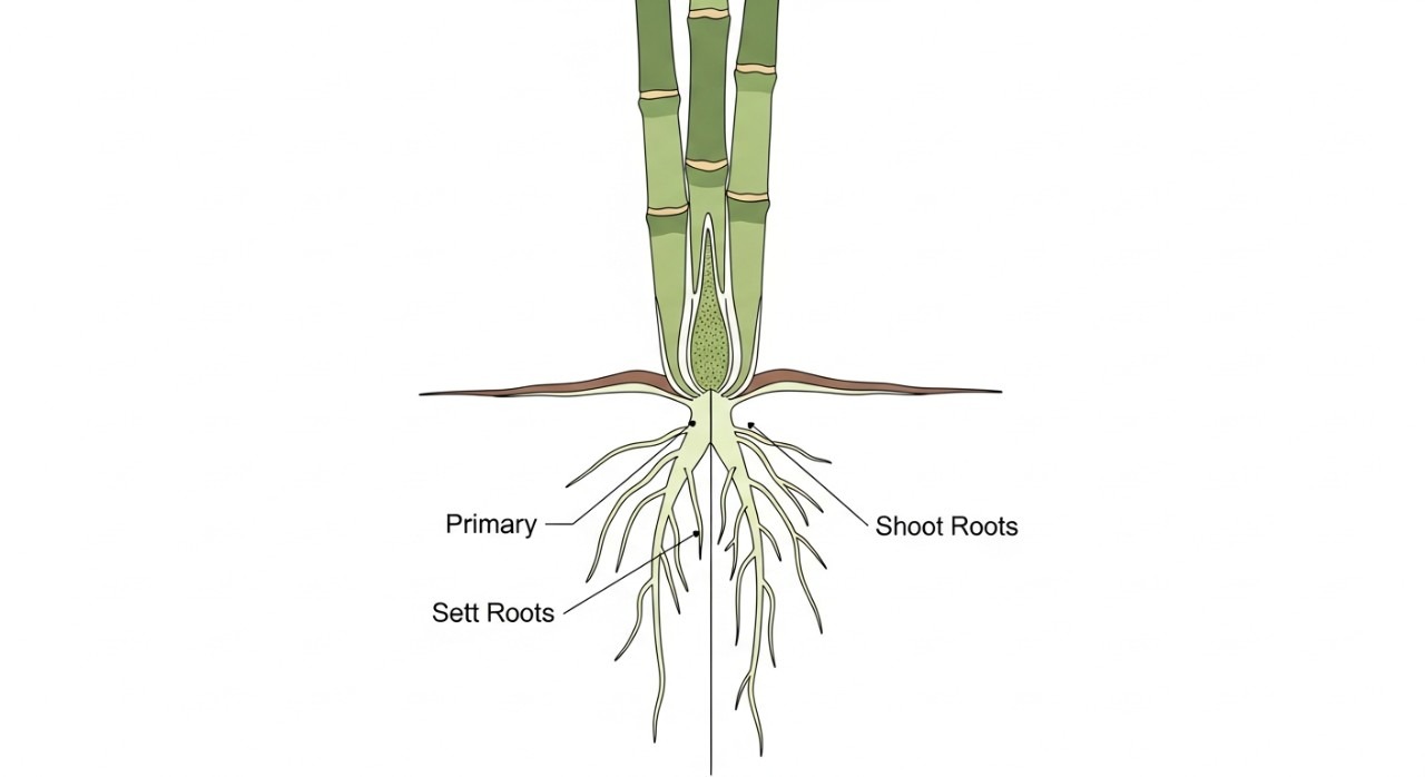 jenis akar pokok tebu